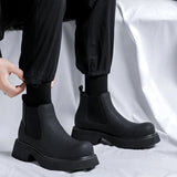 Tryess- Galhyeon Matte Black Chelsea Boots