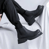 Tryess- Galhyeon Matte Black Chelsea Boots