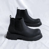 Tryess- Galhyeon Matte Black Chelsea Boots