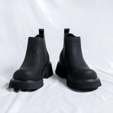 Tryess- Galhyeon Matte Black Chelsea Boots