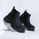 Tryess- Galhyeon Matte Black Chelsea Boots