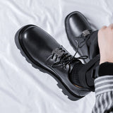 Tryess- Gangseo Metal Badge Lace-up Chunky Sole Shoes