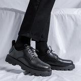 Tryess- Gangseo Metal Badge Lace-up Chunky Sole Shoes