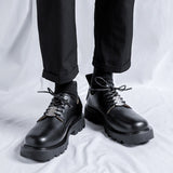 Tryess- Gangseo Metal Badge Lace-up Chunky Sole Shoes