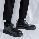 Tryess- Gangseo Metal Badge Lace-up Chunky Sole Shoes