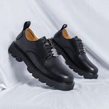 Tryess- Gangseo Metal Badge Lace-up Chunky Sole Shoes