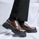 Tryess- Gusan Two-Tone Chunky Derby Shoes