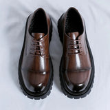 Tryess- Gusan Two-Tone Chunky Derby Shoes