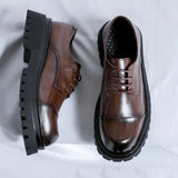 Tryess- Gusan Two-Tone Chunky Derby Shoes