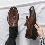 Tryess- Gwanak Faux Leather Tassel Loafers