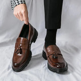 Tryess- Gwanak Faux Leather Tassel Loafers