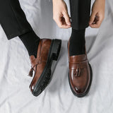 Tryess- Gwanak Faux Leather Tassel Loafers