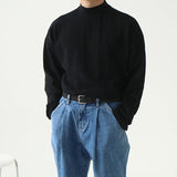 TRYESS-Classy Outfits Mens Fashion Casual Outfits Streetwear T-shirt Design Half Turtleneck Bottoming Shirt