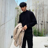 Tryess- Half Turtleneck Slim Fit Sweater