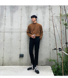 Tryess- Half Turtleneck Slim Fit Sweater