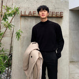 Tryess- Half Turtleneck Slim Fit Sweater