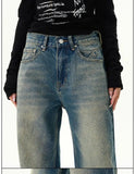 Tryess- High Waist Wide-Leg Jeans