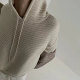 Tryess- Hooded Thickened Knitted Sweatshirt