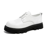 Tryess- Ilsan Contrast Sole White Derby Shoes