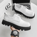 Tryess- Ilsan Contrast Sole White Derby Shoes