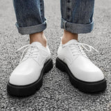 Tryess- Ilsan Contrast Sole White Derby Shoes