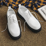 Tryess- Ilsan Contrast Sole White Derby Shoes