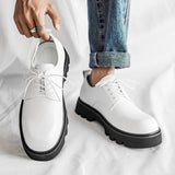 Tryess- Ilsan Contrast Sole White Derby Shoes