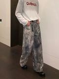 Tryess- Ink-Dyed Wide-Leg Denim Pants