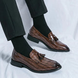 Tryess- Janggi Croc Patent Tassel Loafers