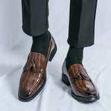 Tryess- Janggi Croc Patent Tassel Loafers