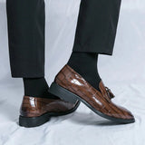 Tryess- Janggi Croc Patent Tassel Loafers