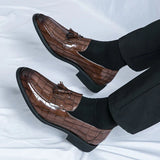 Tryess- Janggi Croc Patent Tassel Loafers