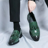 Tryess- Janggi Croc Patent Tassel Loafers