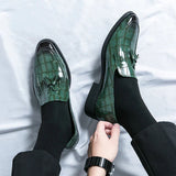 Tryess- Janggi Croc Patent Tassel Loafers