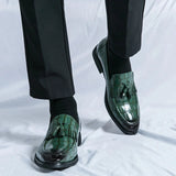 Tryess- Janggi Croc Patent Tassel Loafers