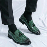 Tryess- Janggi Croc Patent Tassel Loafers