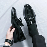 Tryess- Janggi Croc Patent Tassel Loafers