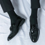 Tryess- Janggi Croc Patent Tassel Loafers