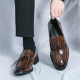 Tryess- Janggi Croc Patent Tassel Loafers