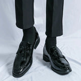 Tryess- Janggi Croc Patent Tassel Loafers