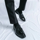 Tryess- Janggi Croc Patent Tassel Loafers