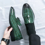 Tryess- Janggi Croc Patent Tassel Loafers