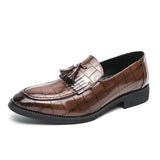 Tryess- Janggi Croc Patent Tassel Loafers