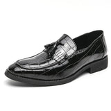 Tryess- Janggi Croc Patent Tassel Loafers