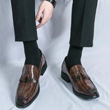 Tryess- Janggi Croc Patent Tassel Loafers