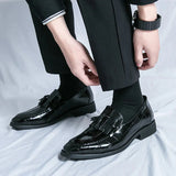 Tryess- Janggi Croc Patent Tassel Loafers