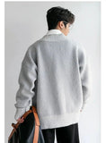 Tryess- Knitted V Neck Striped Sweater