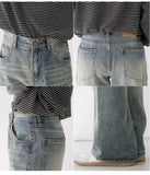 Tryess- Loose Fit Denim Pants