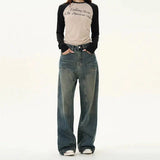 Tryess- Loose Fit Denim Pants