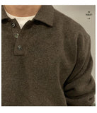 Tryess- Loose Knit Polo Shirt